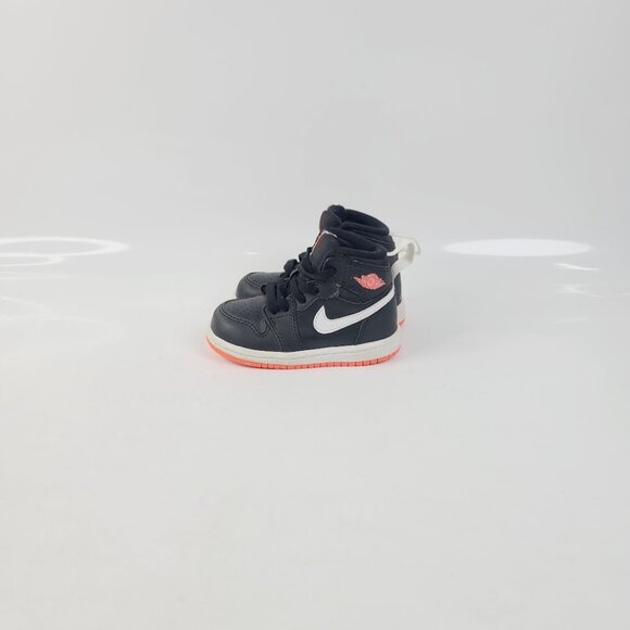 Jordan 1 Retro High (TD) Boys' Black Hot Lava White Sneaker Shoes Size US 5 - Picture 2 of 7
